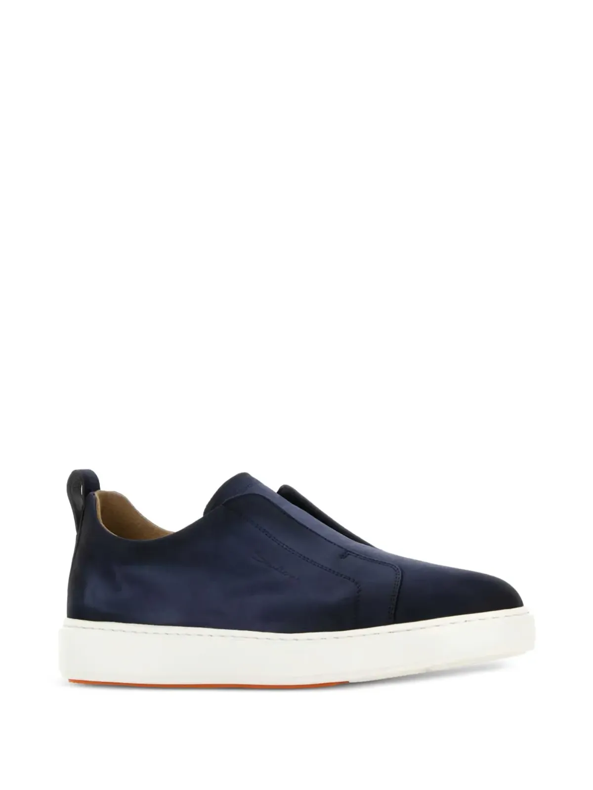 Santoni ヴィクトリー スリップオン スエードスニーカー - ブラック - 画像2