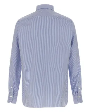Finamore 1925 Napoli ストライプ ボタンカフス シャツ - サムネイル2