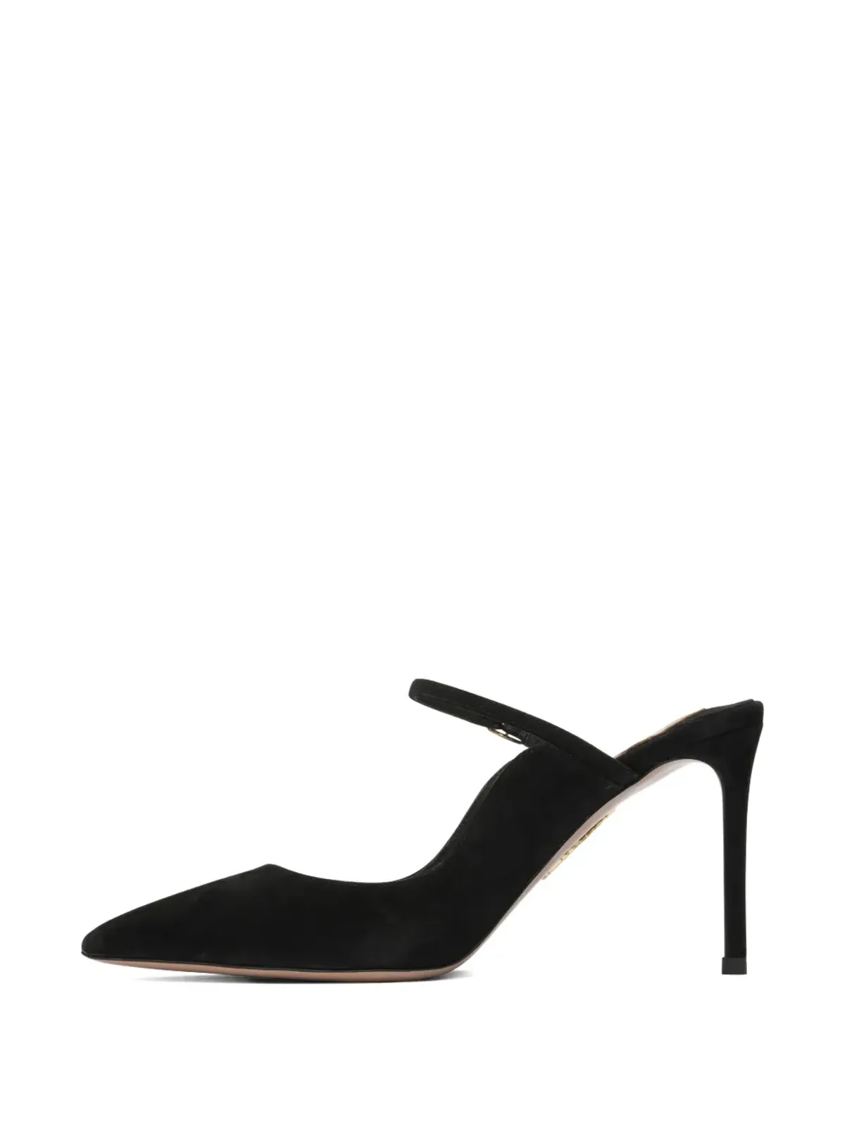 Aquazzura アンクルストラップ スエード パンプス - ブラック - 画像5