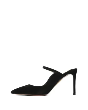 Aquazzura アンクルストラップ スエード パンプス - ブラック - サムネイル5