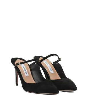 Aquazzura アンクルストラップ スエード パンプス - ブラック - サムネイル2