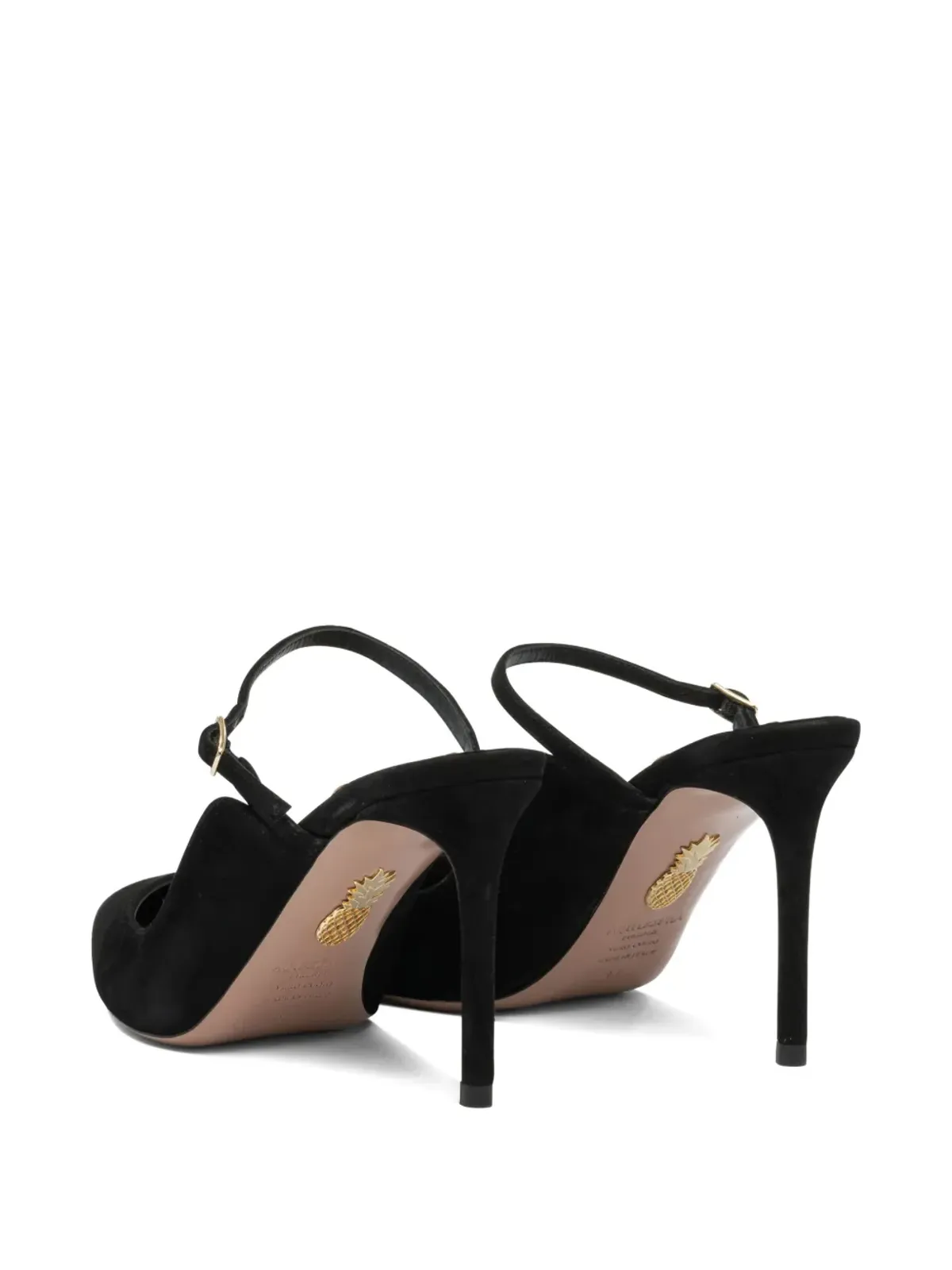 Aquazzura アンクルストラップ スエード パンプス - ブラック - 画像3