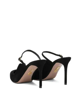 Aquazzura アンクルストラップ スエード パンプス - ブラック - サムネイル3