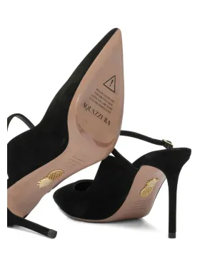 Aquazzura アンクルストラップ スエード パンプス - ブラック - サムネイル4