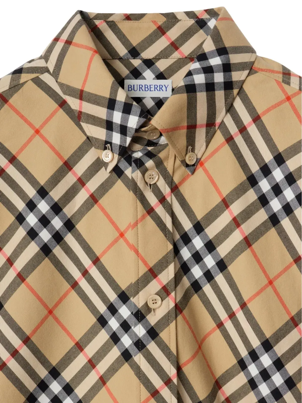 Burberry チェック柄コットンシャツ - 画像3