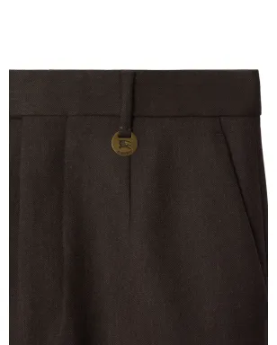 Burberry ターンアップ ウールパンツ - ブラウン - サムネイル2