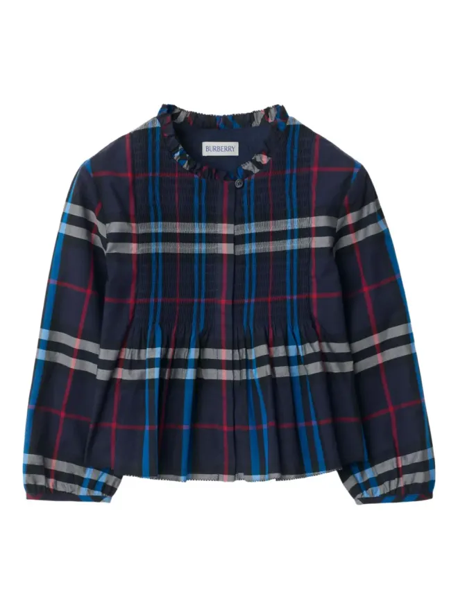 Burberry Kids Burberry Kids チェック柄スモックブラウスの商品画像