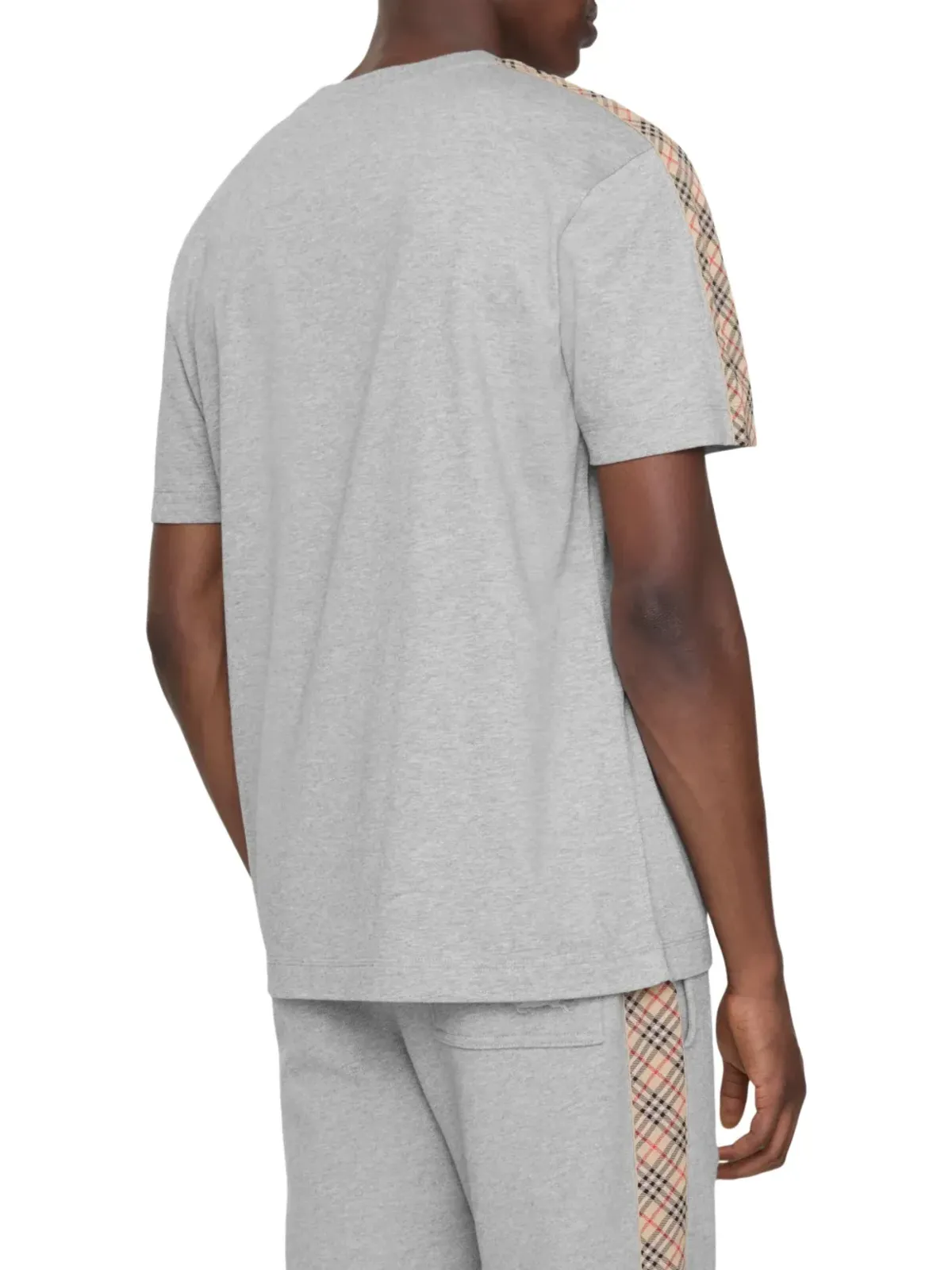 Burberry Equestrian Knight check-trim T-shirt - Grey - 画像2