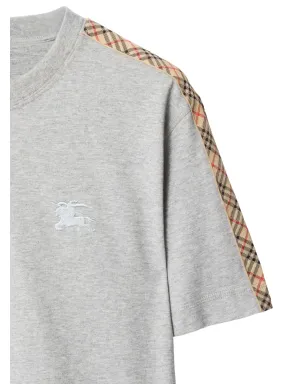 Burberry Equestrian Knight check-trim T-shirt - Grey - サムネイル3