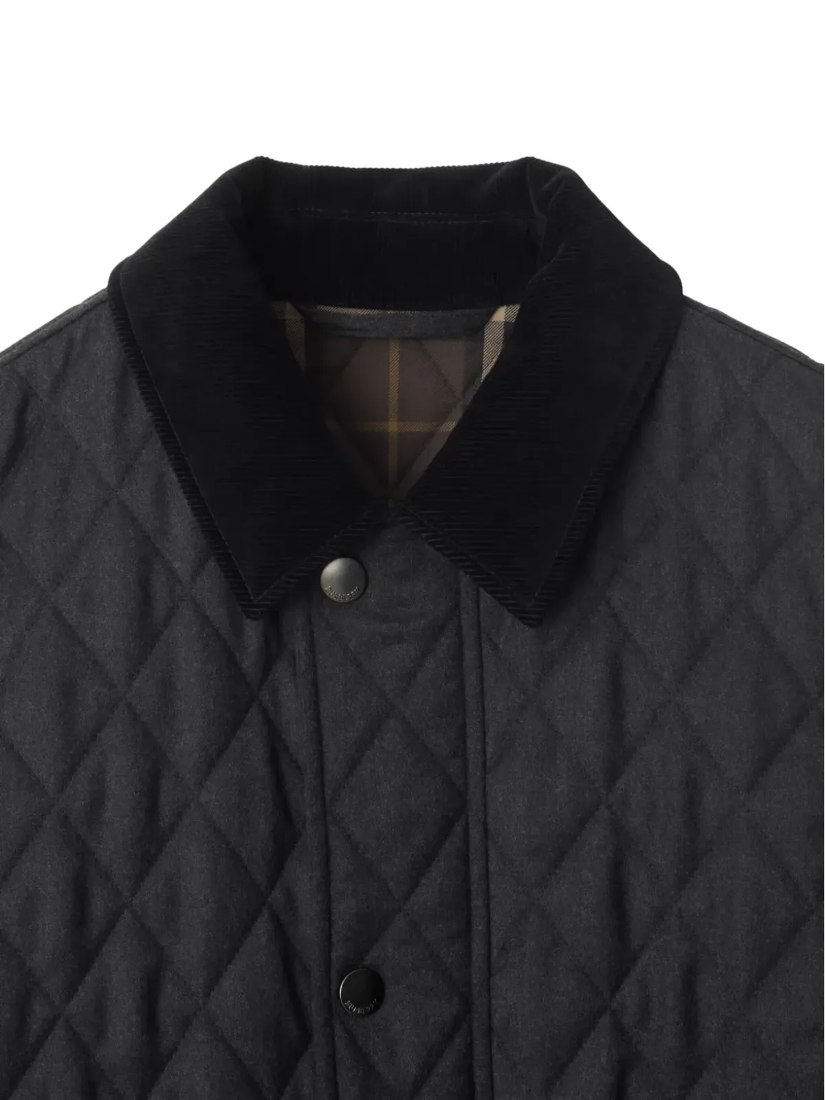 Burberry キルティング コーデュロイ襟付きジャケット - 画像3