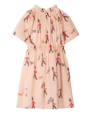 Burberry Kids ロンドンガードプリント フリルディテール ドレス - ピンク - サムネイル2