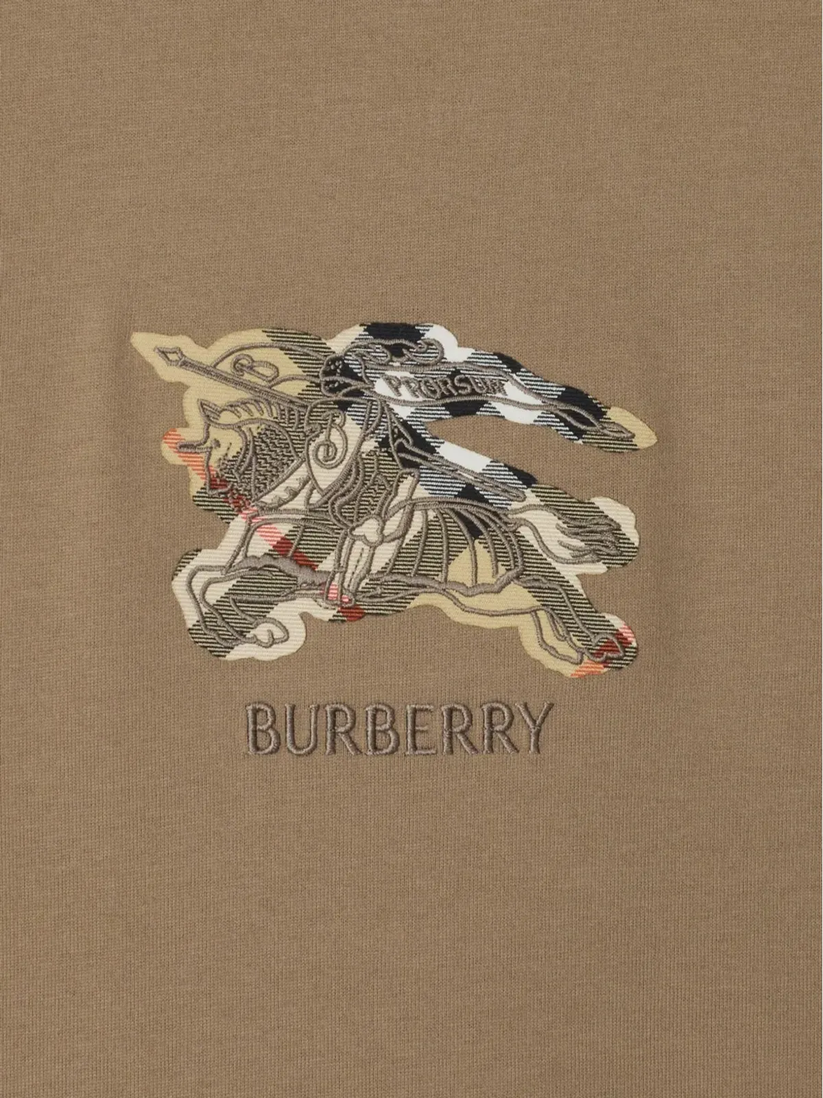 Burberry エクエストリアン・ナイト・チェック コットン Tシャツ - 画像2