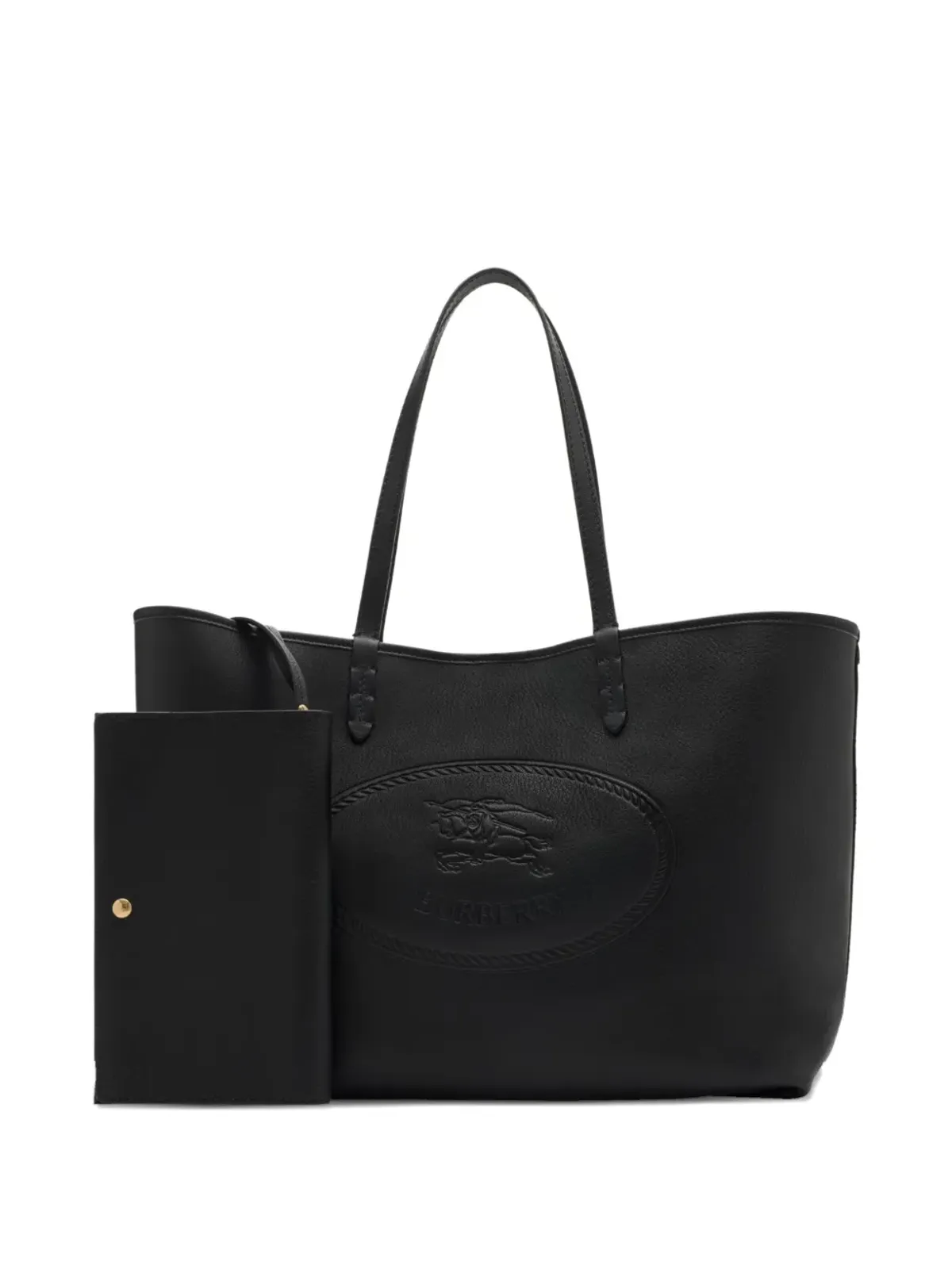 Burberry Highlands ロゴエンボス レザーボートバッグ - 画像3