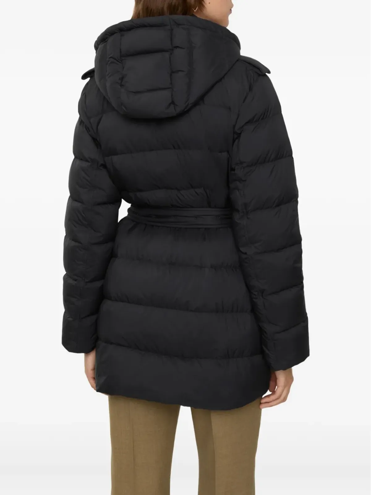 Burberry フード付きベルト付きダウンジャケット - 画像2