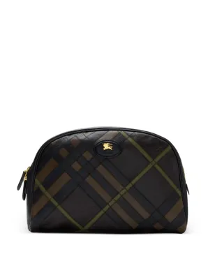 Burberry チェック柄レザー トラベルポーチ - サムネイル1
