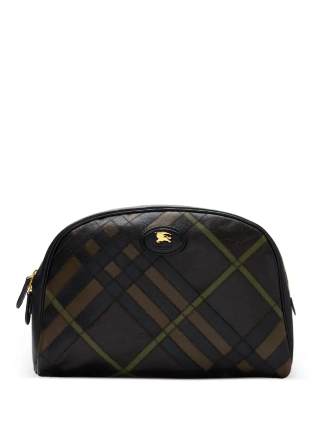 Burberry Burberry チェック柄レザー トラベルポーチの商品画像