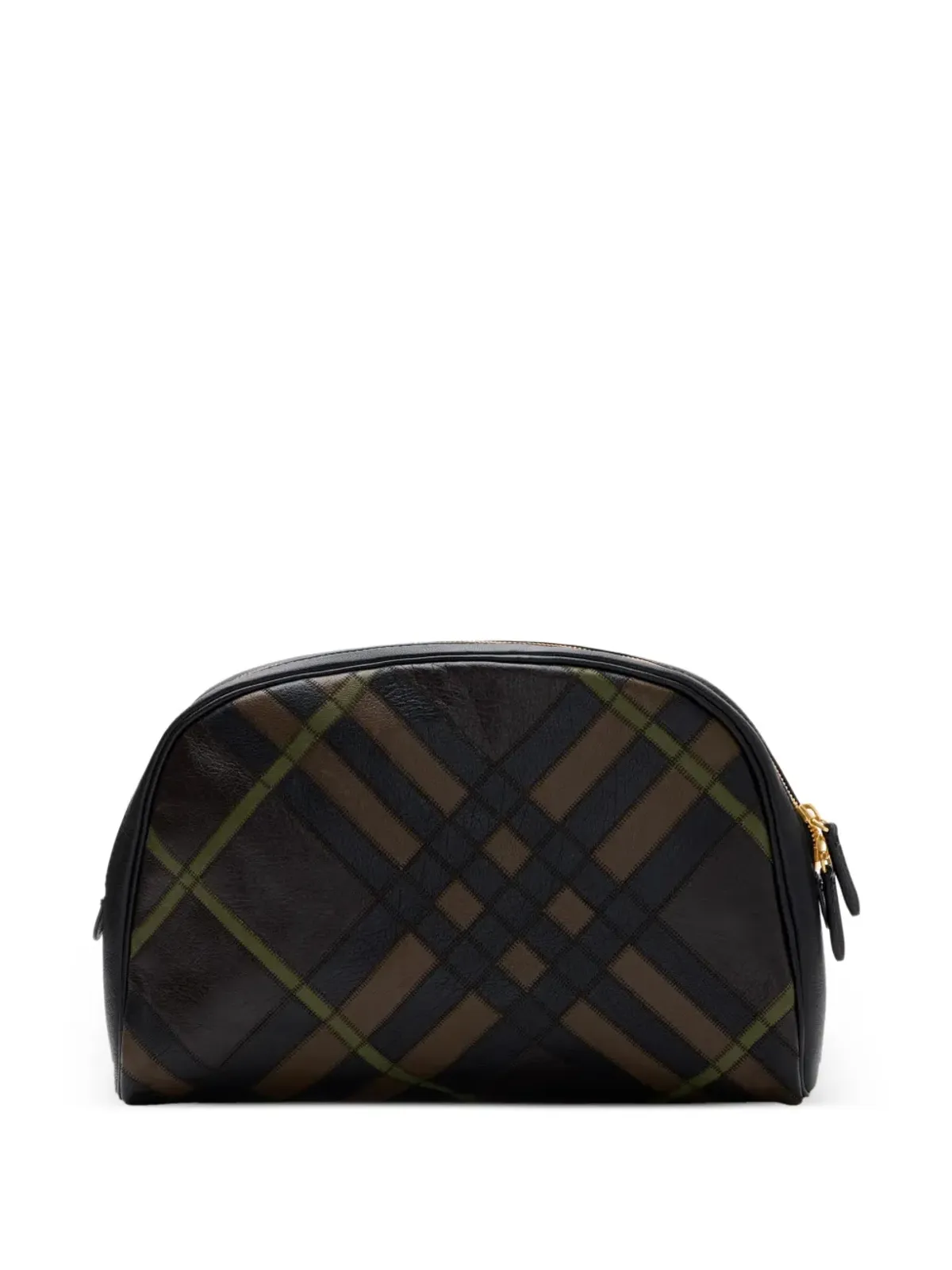 Burberry チェック柄レザー トラベルポーチ - 画像2