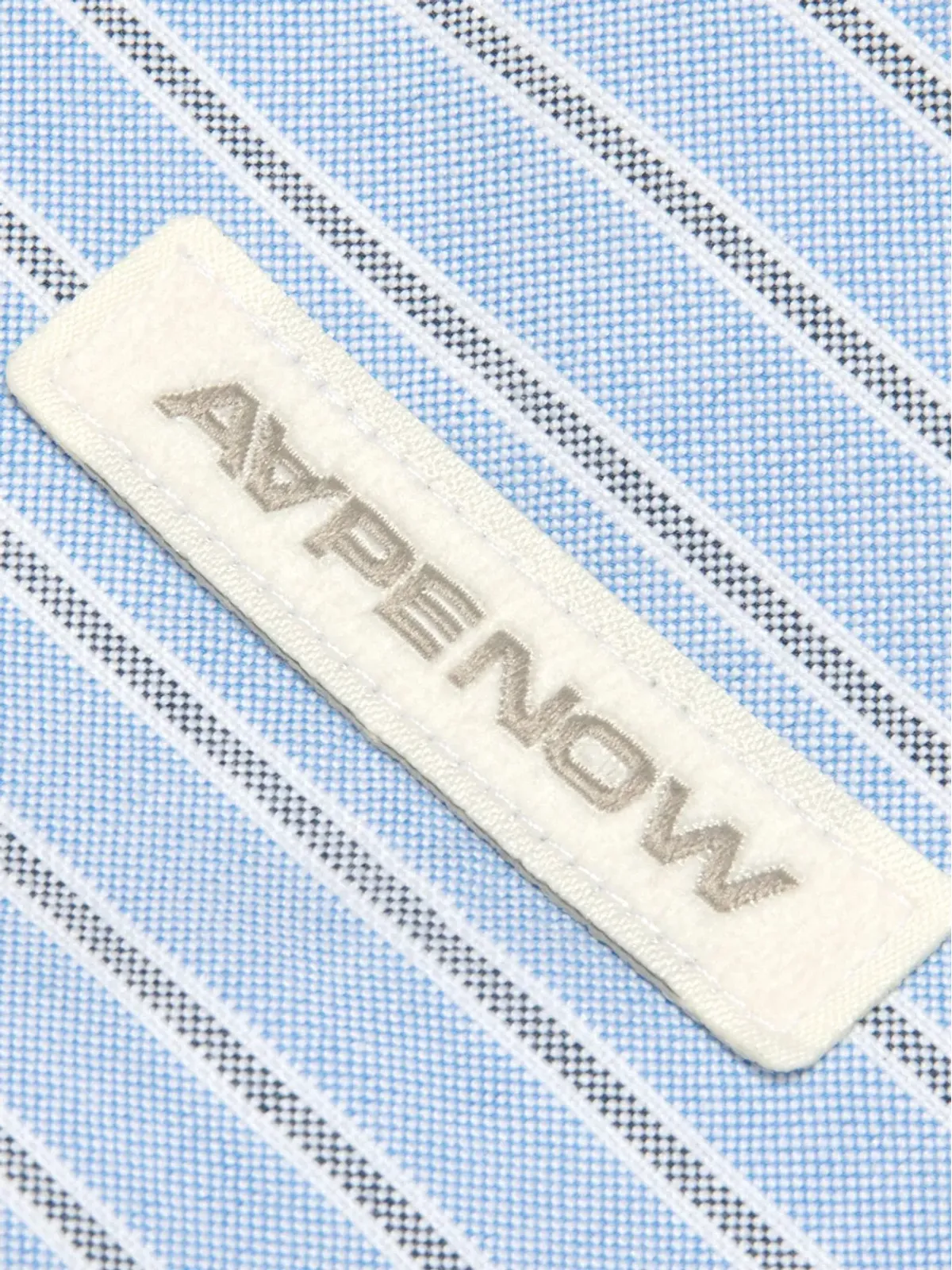 AAPE BY *A BATHING APE® ストライプ柄 ロゴ刺繍 シャツ - 画像4