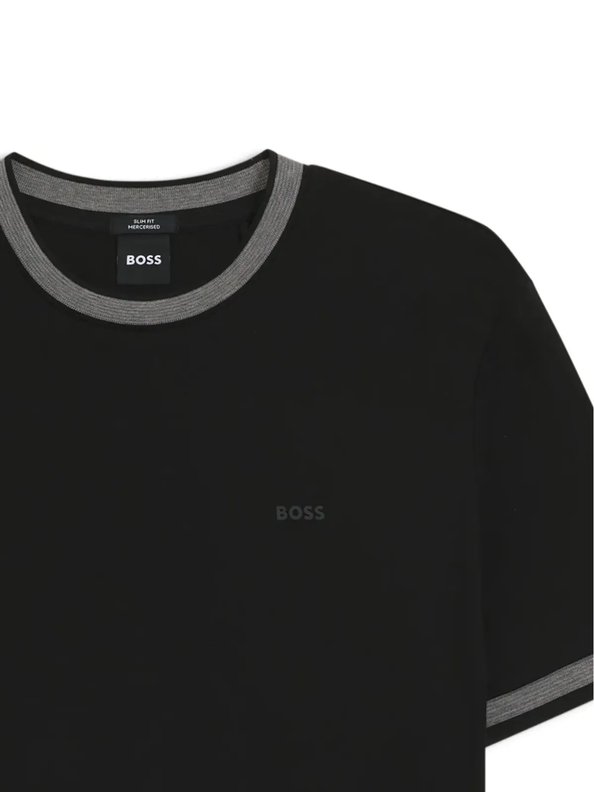 BOSS コントラストカラーコットンTシャツ - 画像2