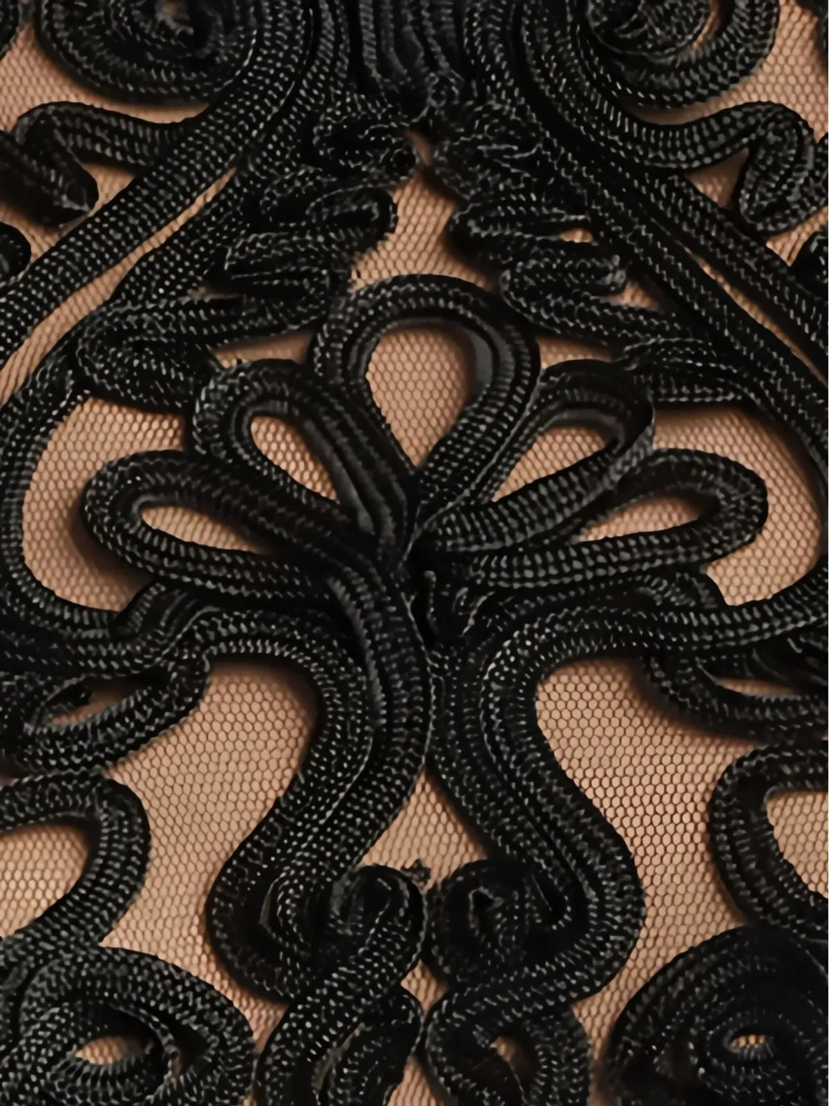 Tadashi Shoji 長袖刺繍ガウン - 画像5