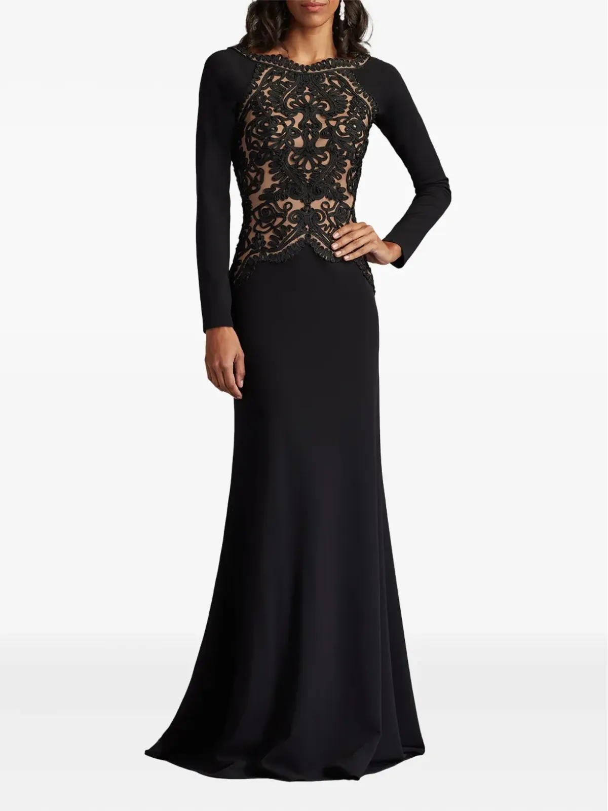 Tadashi Shoji 長袖刺繍ガウン - 画像2