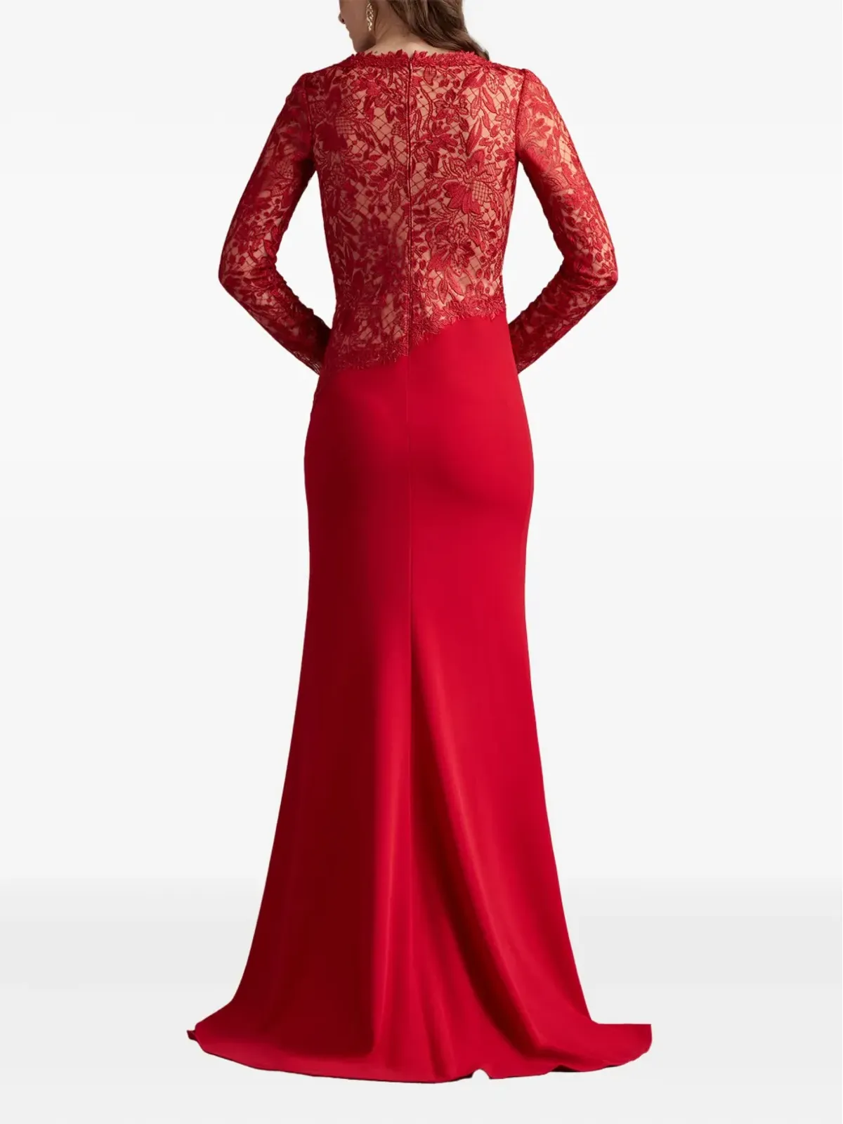 Tadashi Shoji レースインサートドレス レッド - 画像3