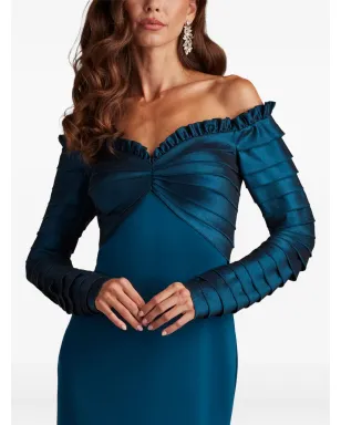 Tadashi Shoji ラッフル付き長袖マキシドレス - サムネイル5