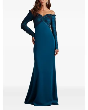 Tadashi Shoji ラッフル付き長袖マキシドレス - サムネイル2