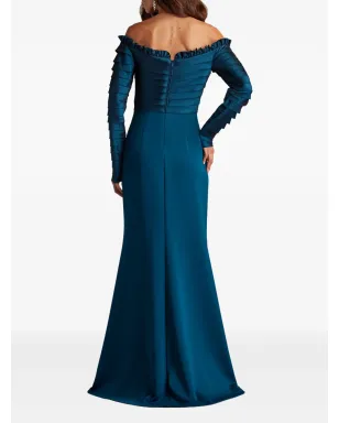 Tadashi Shoji ラッフル付き長袖マキシドレス - サムネイル3