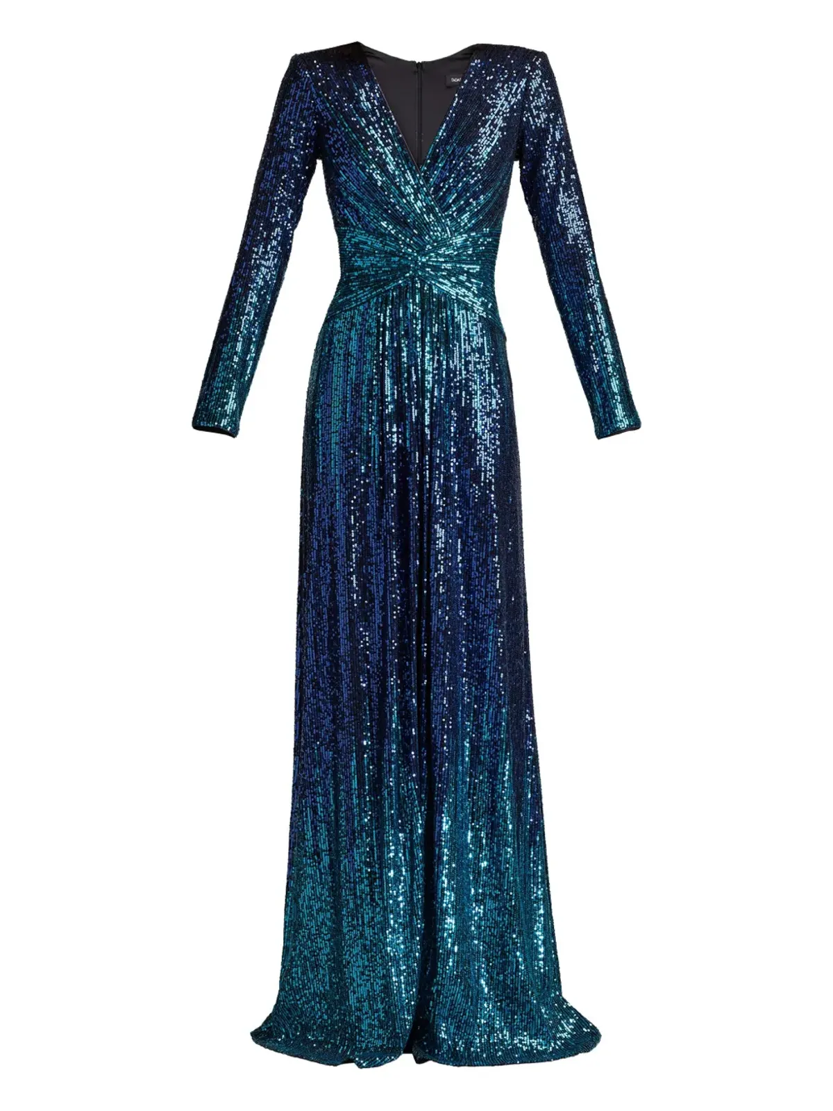 Tadashi Shoji Evona ombré sequin long-sleeve dress - Blue - 画像1