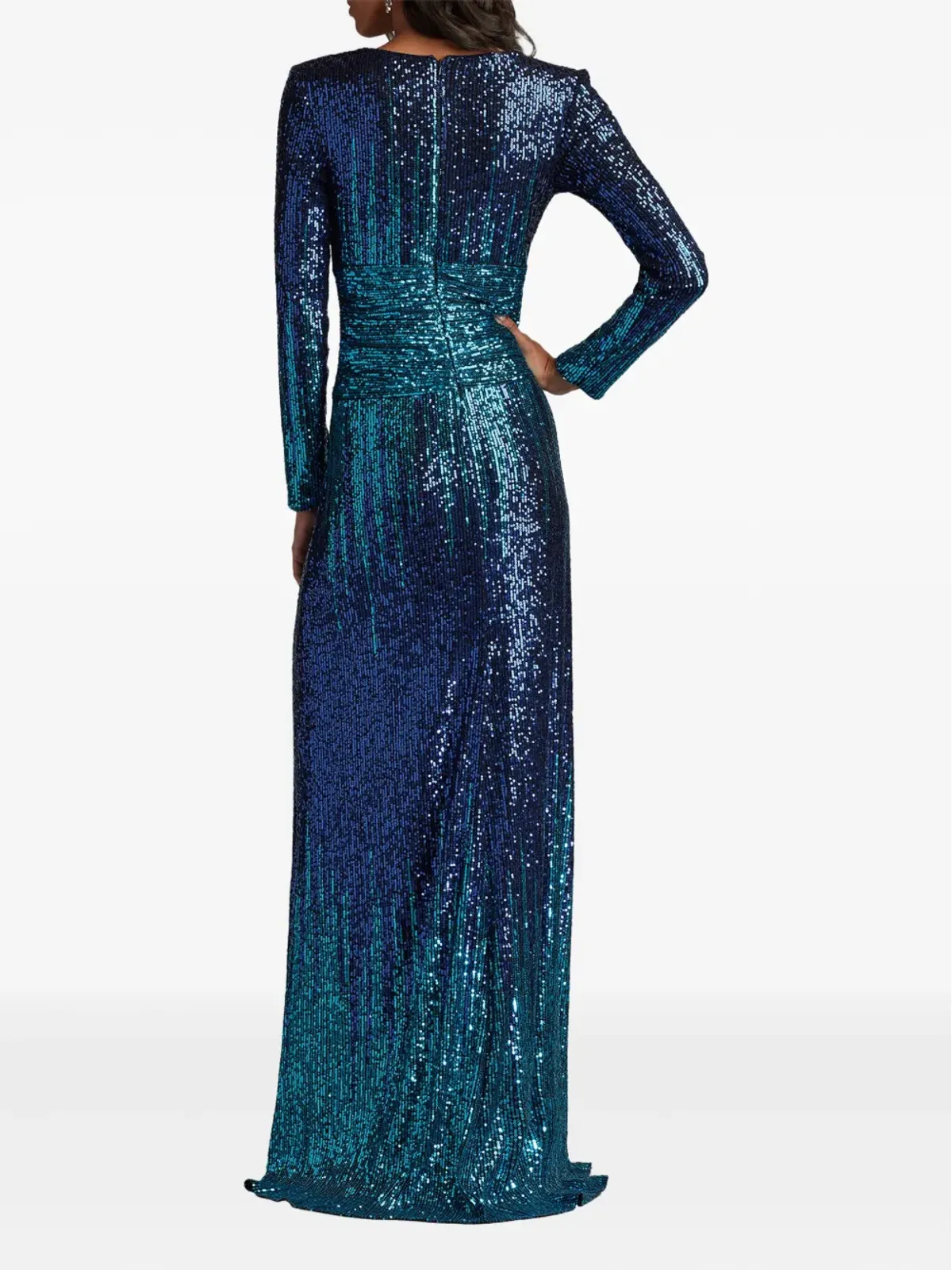 Tadashi Shoji Evona ombré sequin long-sleeve dress - Blue - 画像3