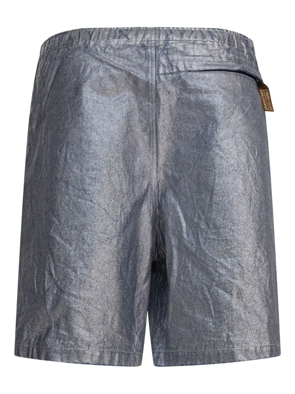 KAPITAL 12oz metallic-effect bermuda shorts - Silver - 画像2