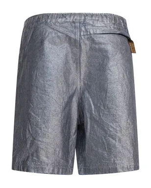 KAPITAL 12oz metallic-effect bermuda shorts - Silver - サムネイル2