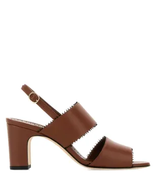 Manolo Blahnik レザー ヒール サンダル - サムネイル1