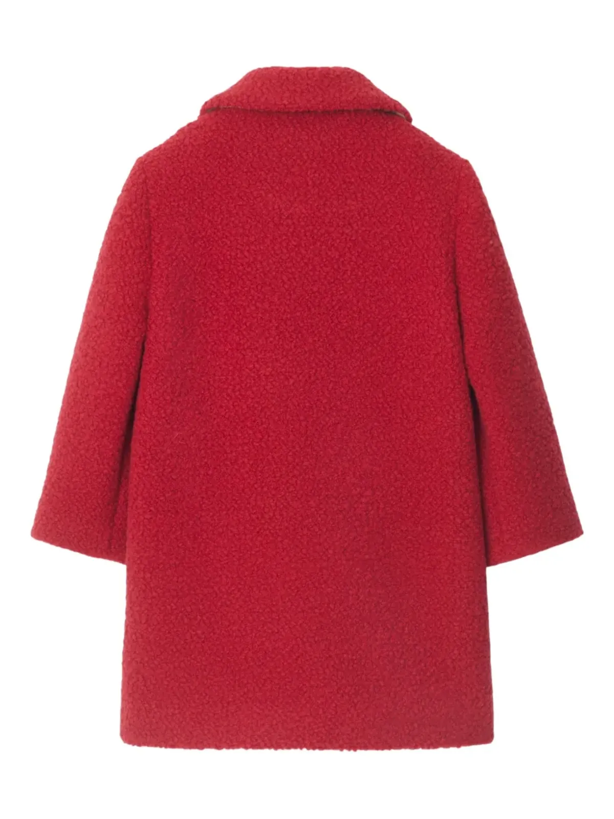 Burberry Kids ピーターパンカラー ブークレ コート - 画像2