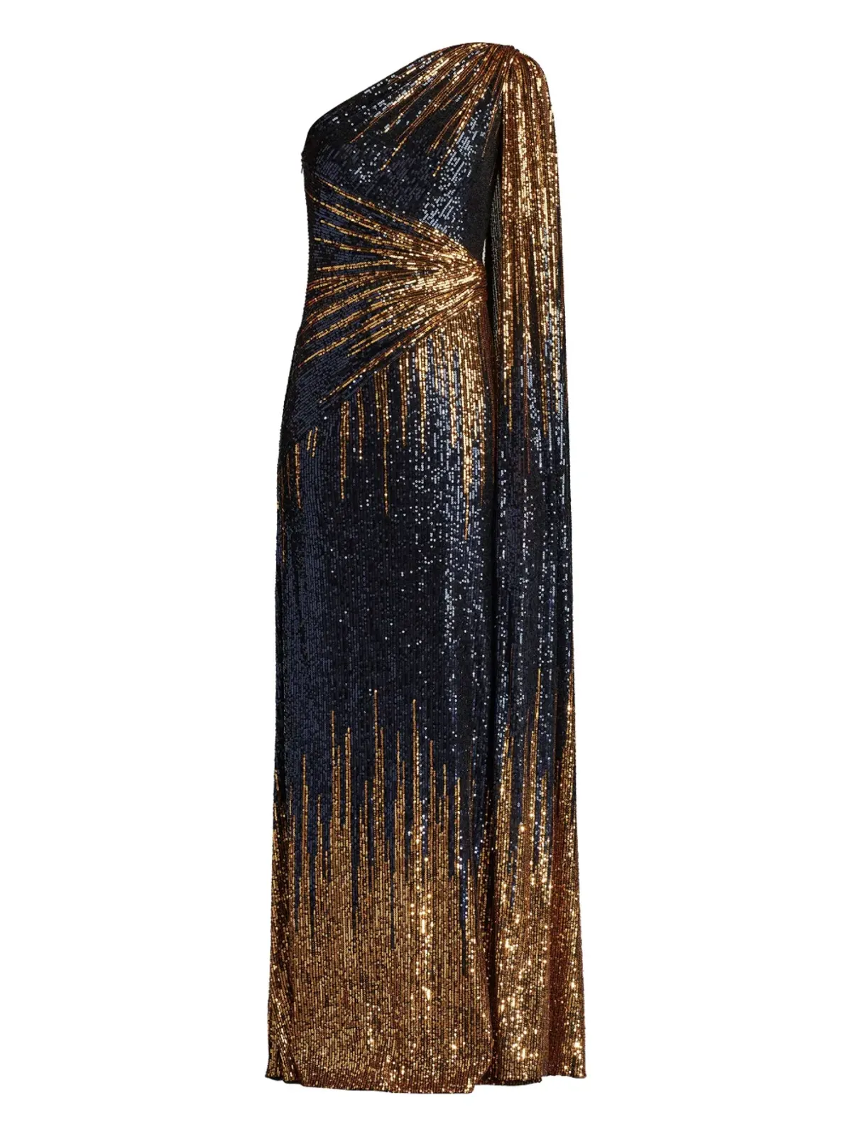 Tadashi Shoji マルセイユ スパンコール付きワンショルダードレス - 画像1