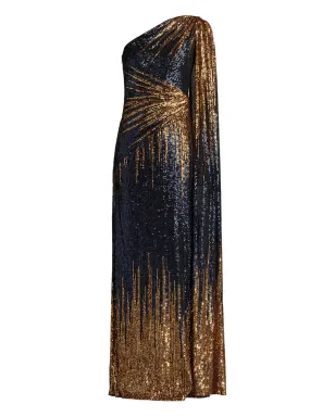 Tadashi Shoji マルセイユ スパンコール付きワンショルダードレス - サムネイル1