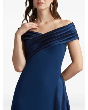 Tadashi Shoji プリーツ入りオフショルダーマキシドレス - サムネイル5