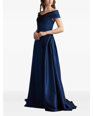 Tadashi Shoji プリーツ入りオフショルダーマキシドレス - サムネイル2