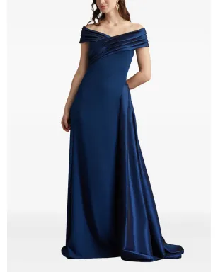 Tadashi Shoji プリーツ入りオフショルダーマキシドレス - サムネイル3