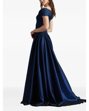 Tadashi Shoji プリーツ入りオフショルダーマキシドレス - サムネイル4