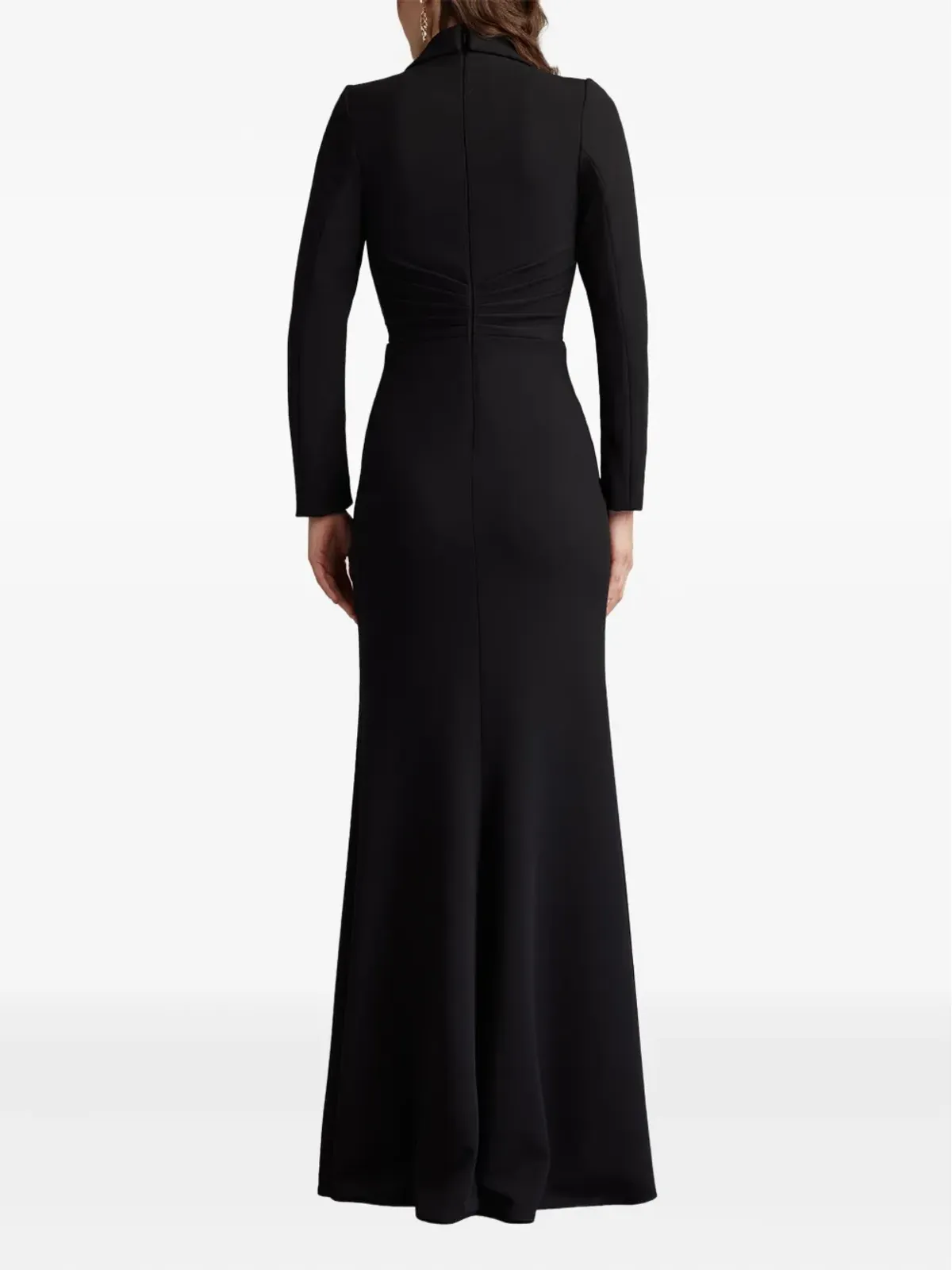 Tadashi Shoji 花刺繍入りVネックのイブニングドレス - 画像3