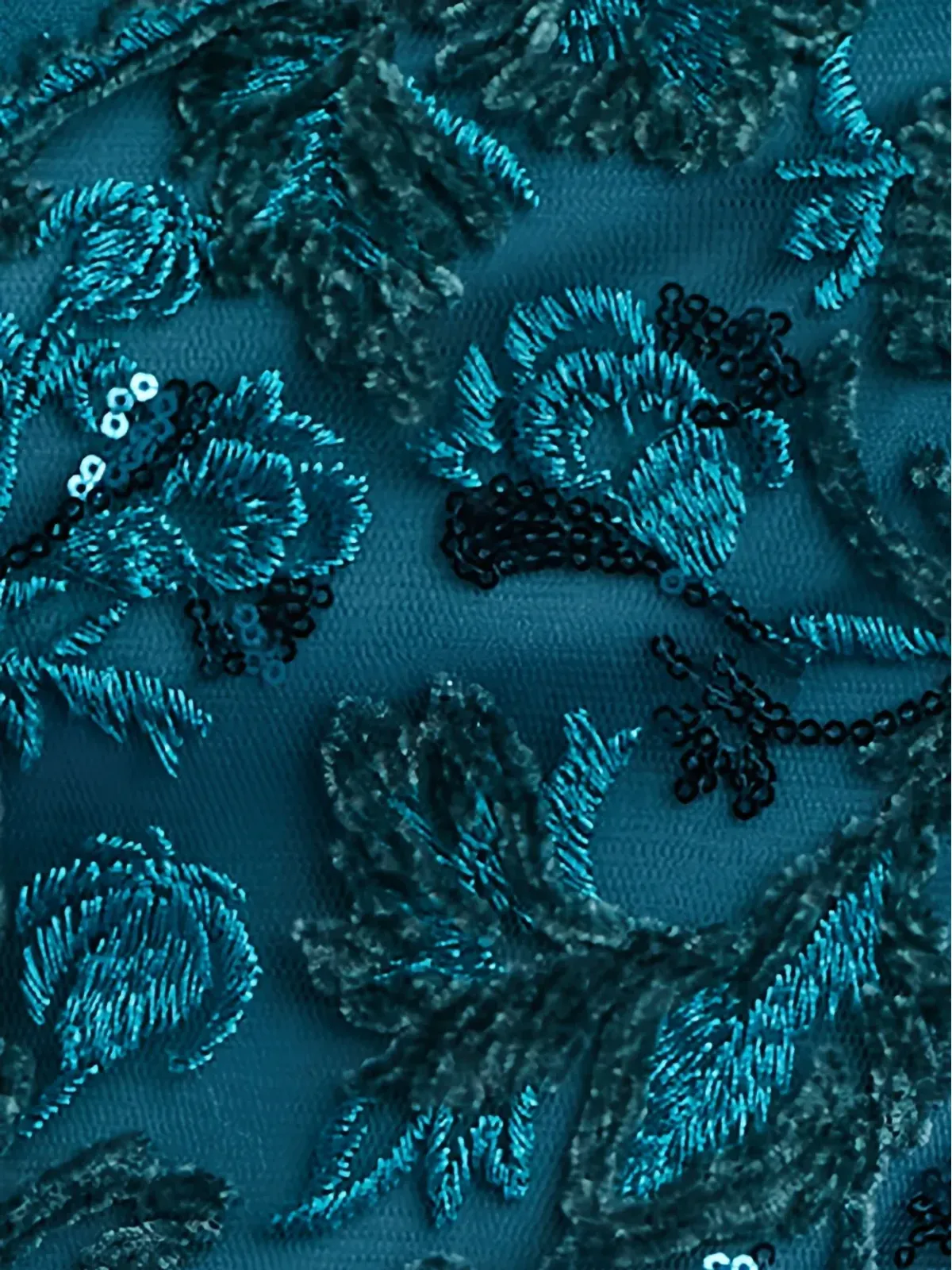 Tadashi Shoji 花柄スパンコールのマキシドレス - 画像5