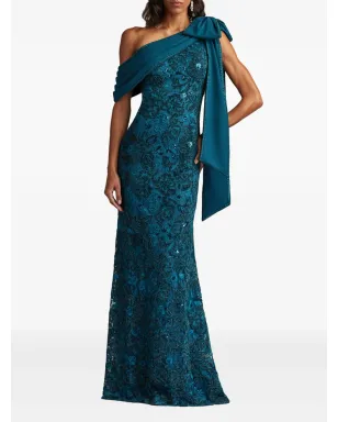 Tadashi Shoji 花柄スパンコールのマキシドレス - サムネイル2