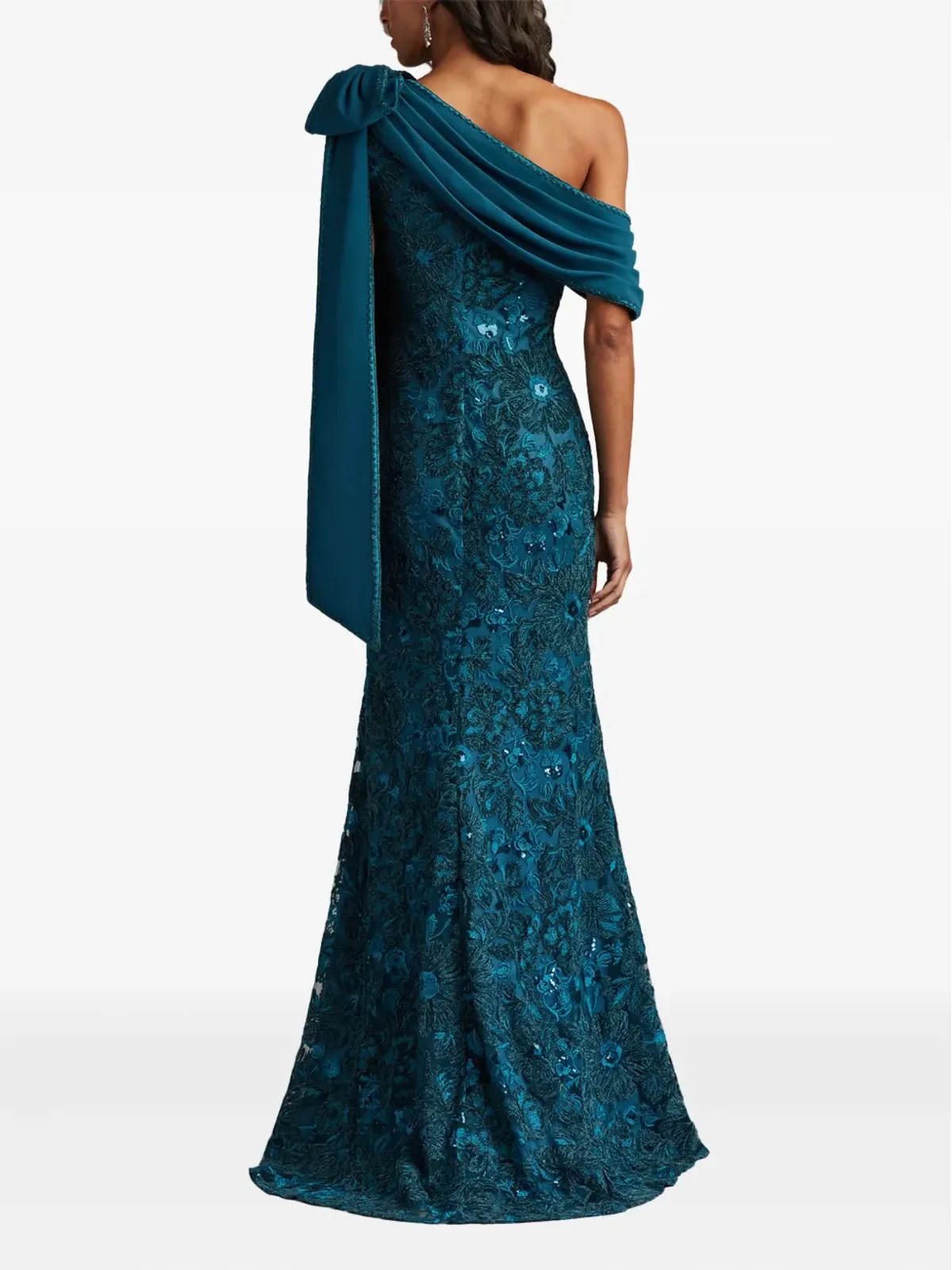 Tadashi Shoji 花柄スパンコールのマキシドレス - 画像3