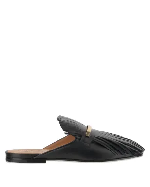 Tod's フリンジ付きレザーミュール - ブラック - サムネイル1