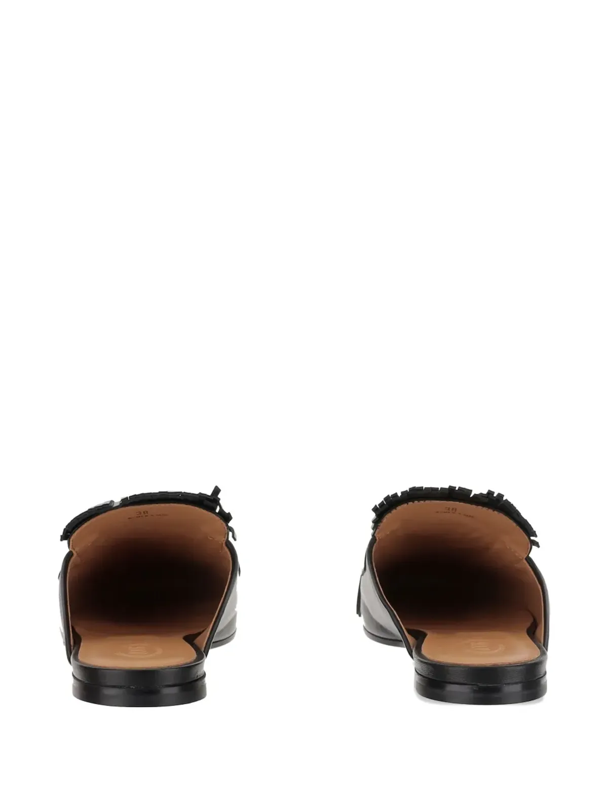Tod's フリンジ付きレザーミュール - ブラック - 画像3