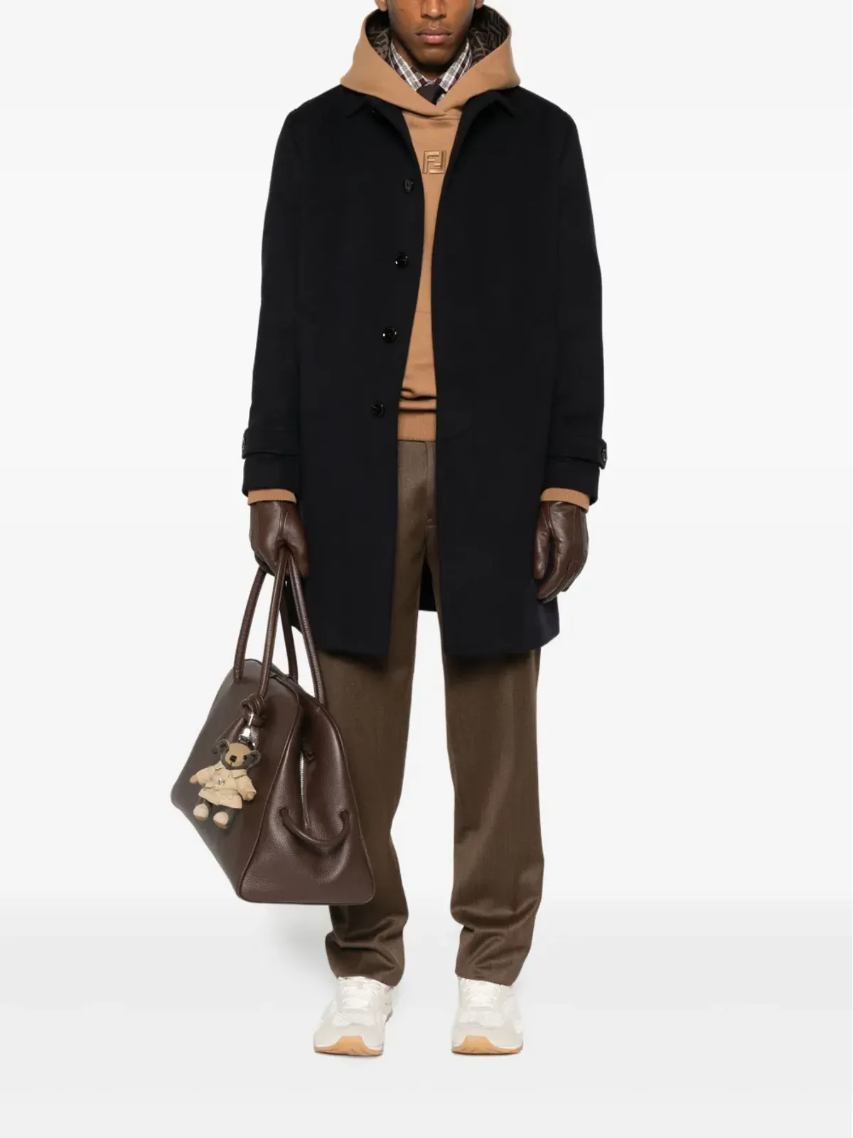 Lardini buttoned flap-pocket coat - Blue - 画像2