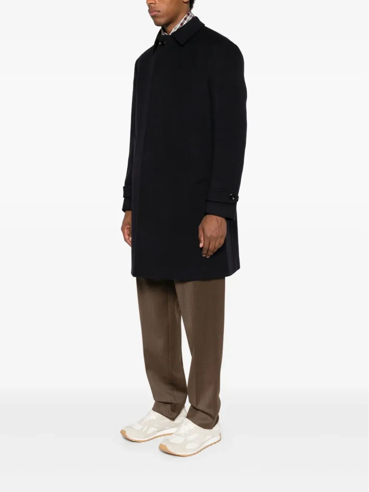 Lardini buttoned flap-pocket coat - Blue - 画像3