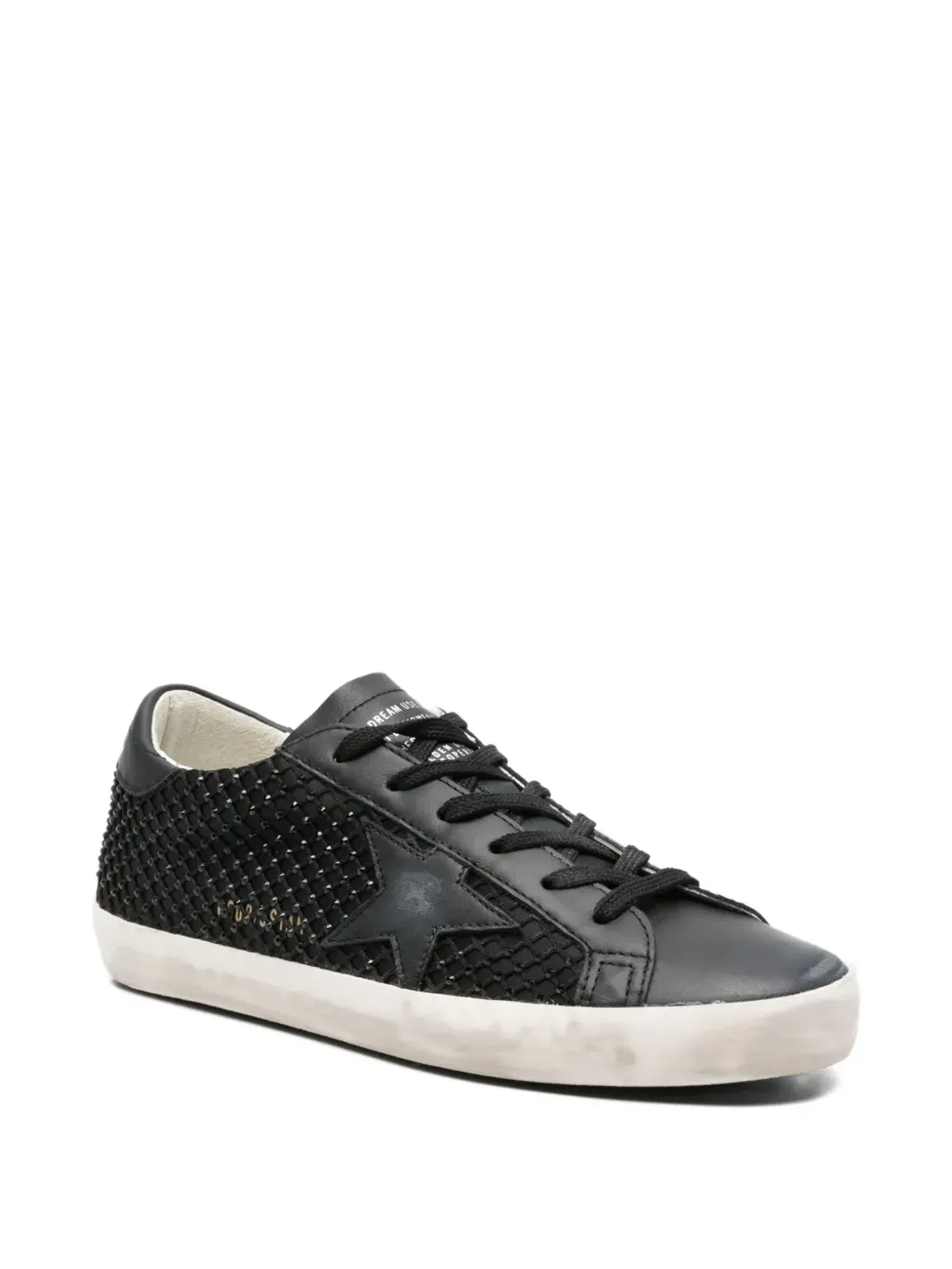 Golden Goose スーパースター ビーズ付きカーフレザー トレーナー - ブラック - 画像2